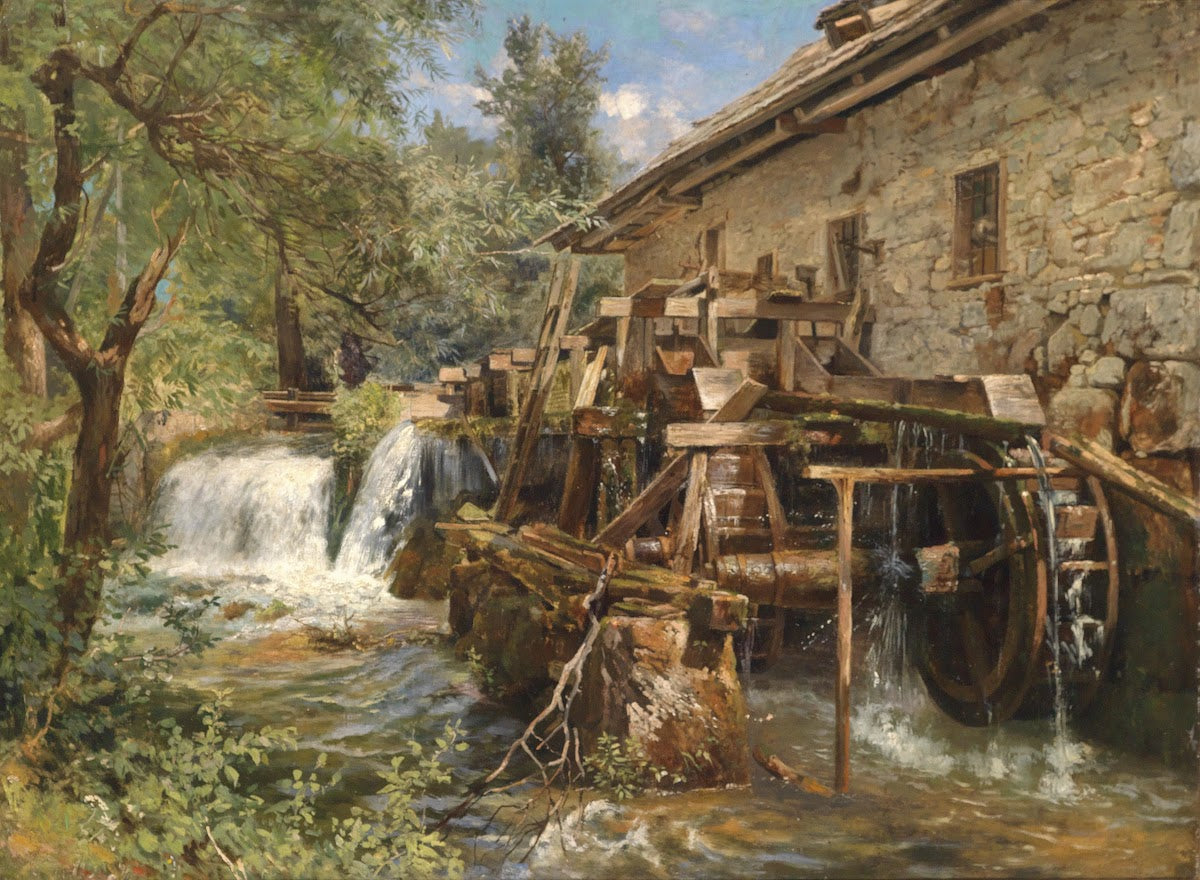 Mühle am Bachufer
