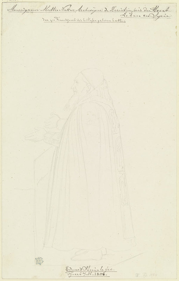 Giovanni Matteo Nakar Bischof von Nabk in Syrien im Ornat 1850