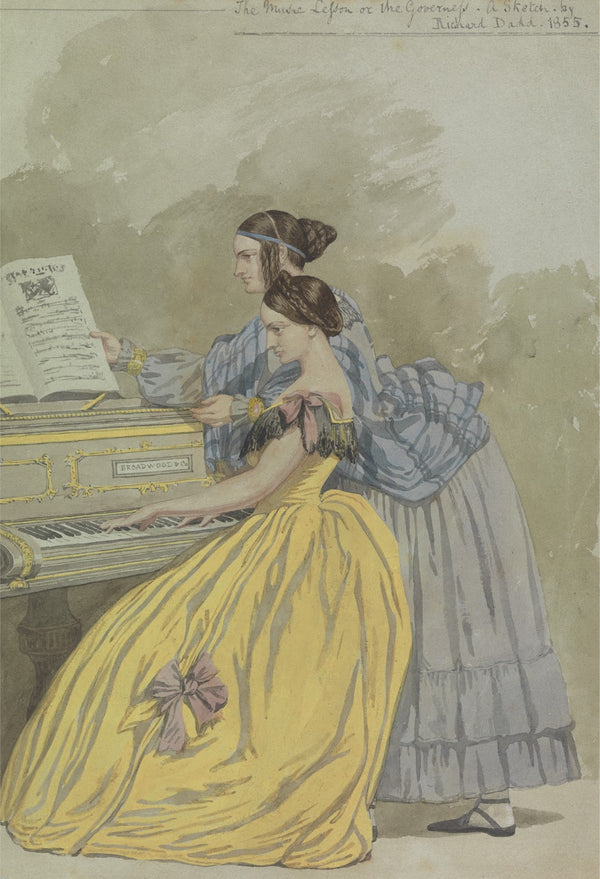 The Music Lesson or the Governess a Sketch 1855