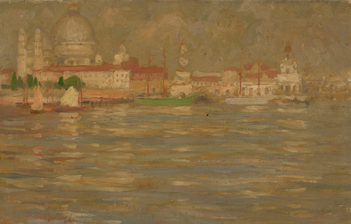 View of the city at waterside
