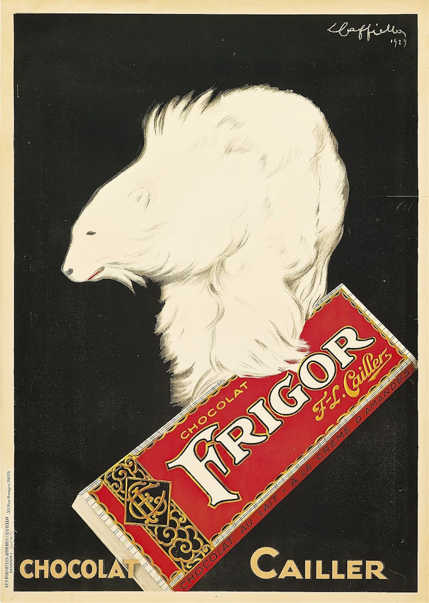 Frigor Chocolat Cailler 1929