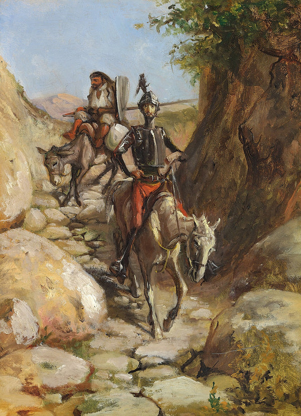 Don Quixote og Sancho Pancha kommer hjem fra de sorte bjerge