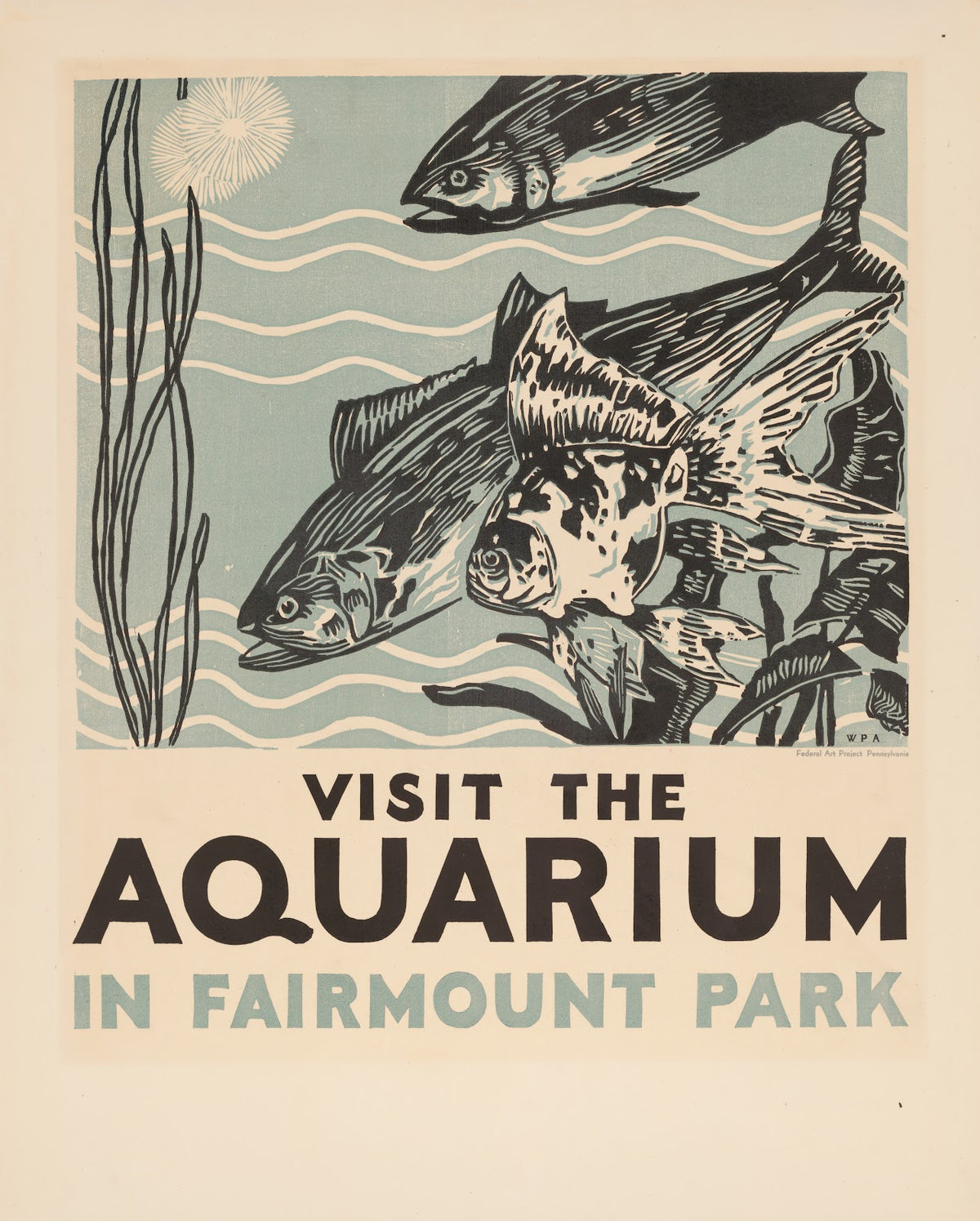 Visit the aquarium in Fairmount Park 1936