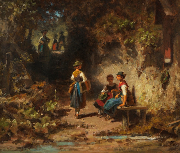 Schulmädchen im Walde 1874