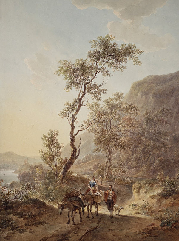 Italianate Landscape with Shepherd and Shepherdess on a Path ca 1795