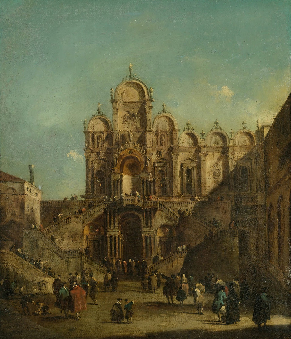 View Of Campo San Zanipolo With The Loggia Erected On The Occasion Of The Blessi