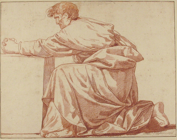 Kneeling Draped Male Figure 1776