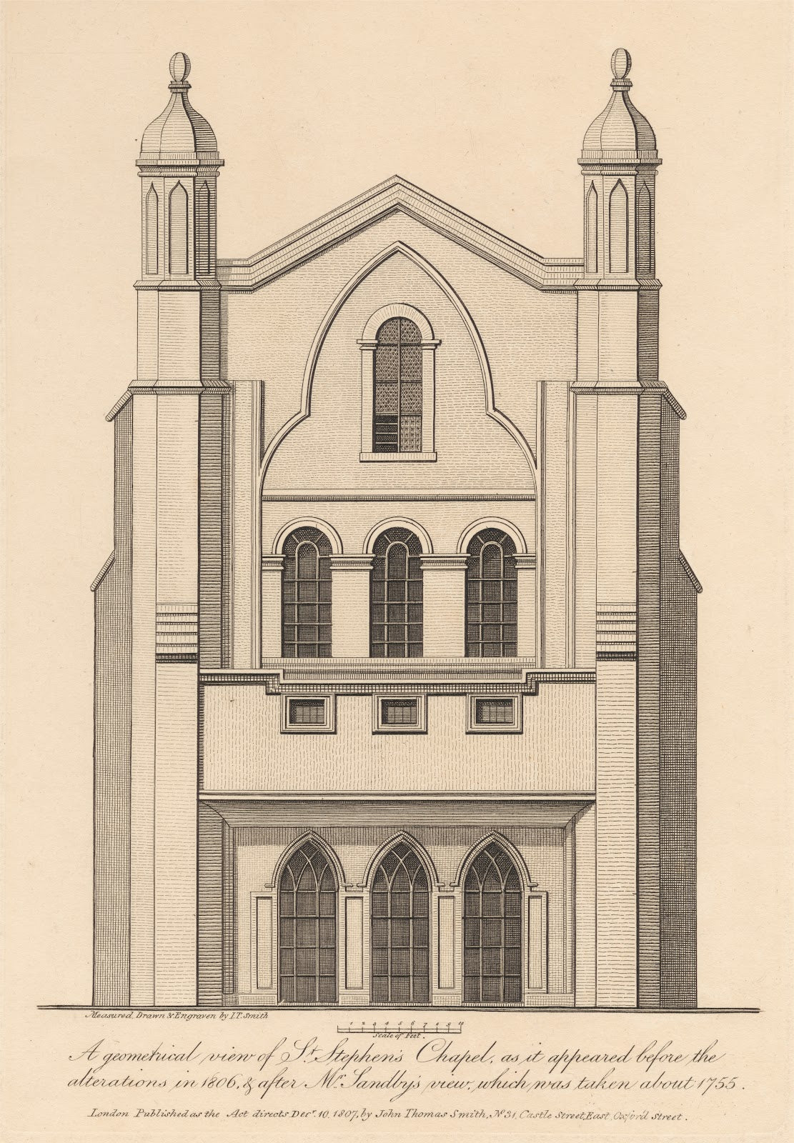 Geometrical View of St Stephens Chapel as it appeared before the alterations in