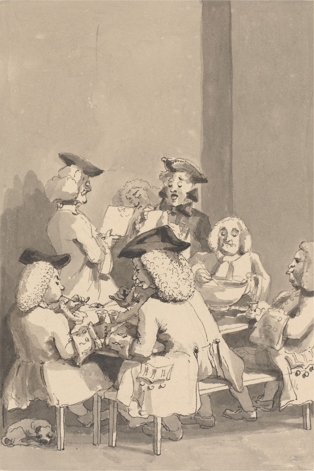 Hogarth at Old Slaughters Hobbing with Highmore the Painter 1817