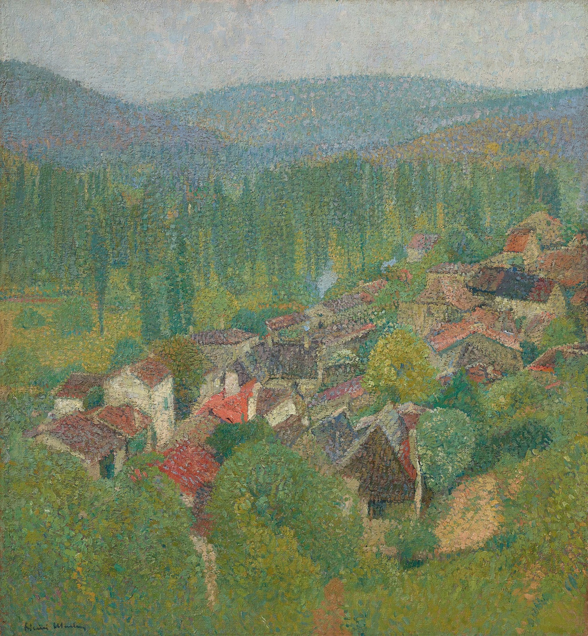 Vue des toits de Labastide du Vert en été circa 1930