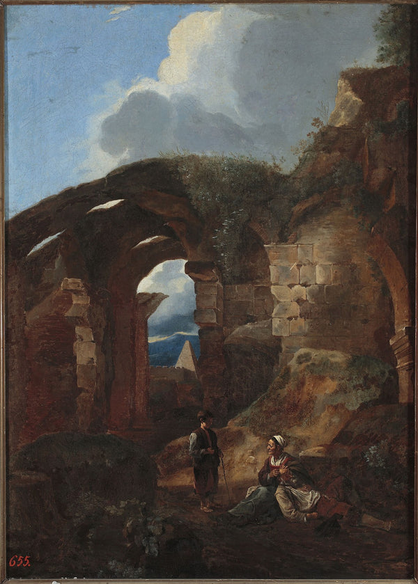 Vagabonds resting in the ruins of the Colosseum