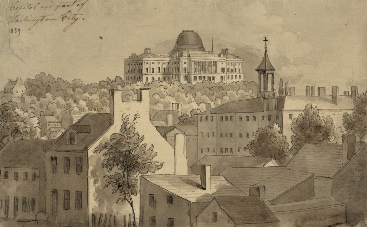 Capitol and part of Washington City 1839