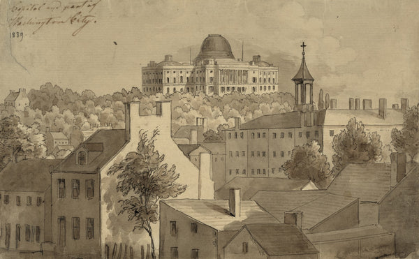 Capitol and part of Washington City 1839