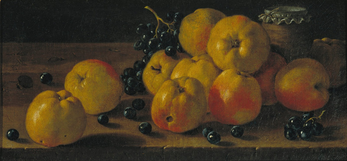 Still Life with Apples Grapes and a Pot of Jam 18th century