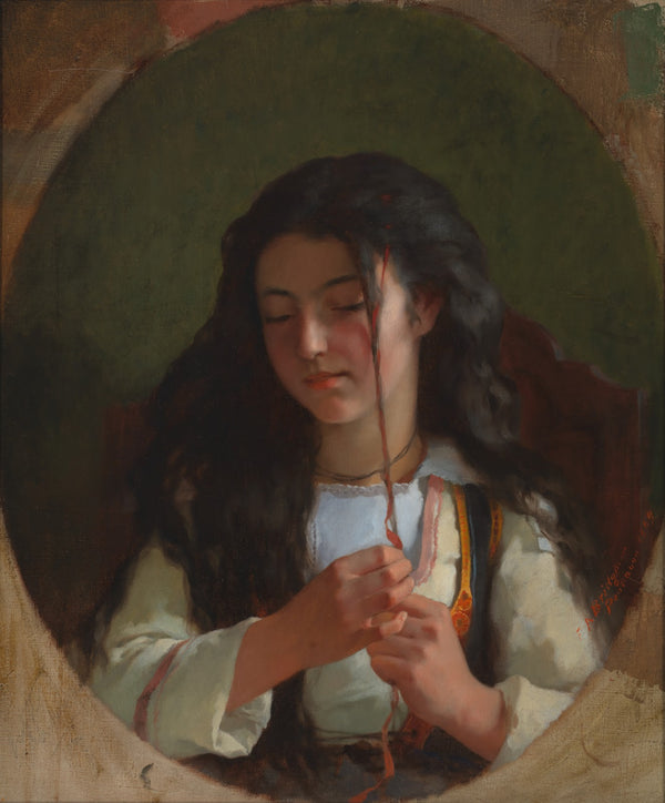 Study of a Young Girl Pont Aven 1869