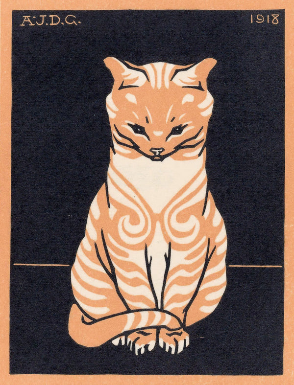 Zittende kat 1918