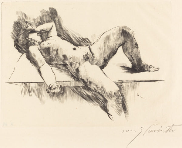 Reclining Female Nude  III Liegender Weiblicher Akt III 1913