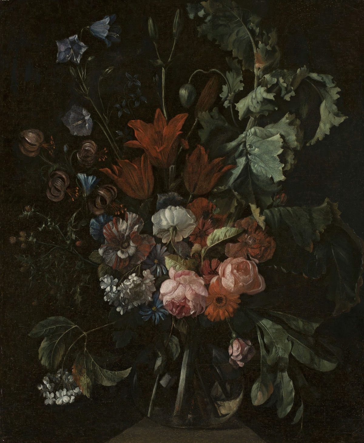 Flowers in a glass vase
