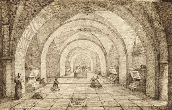 Interior of the Tomb of Louis Phillippe and the Orléans Family 1845