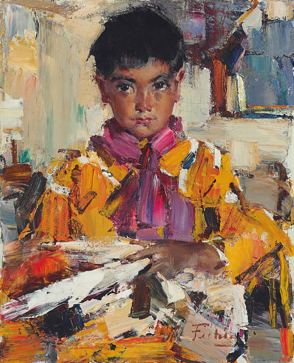 Indian Boy with Fan 20th century