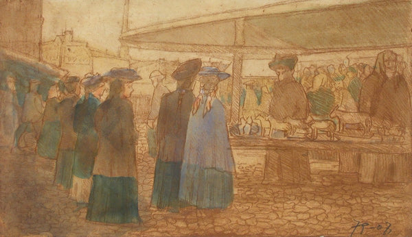 Market Square Scene 1907