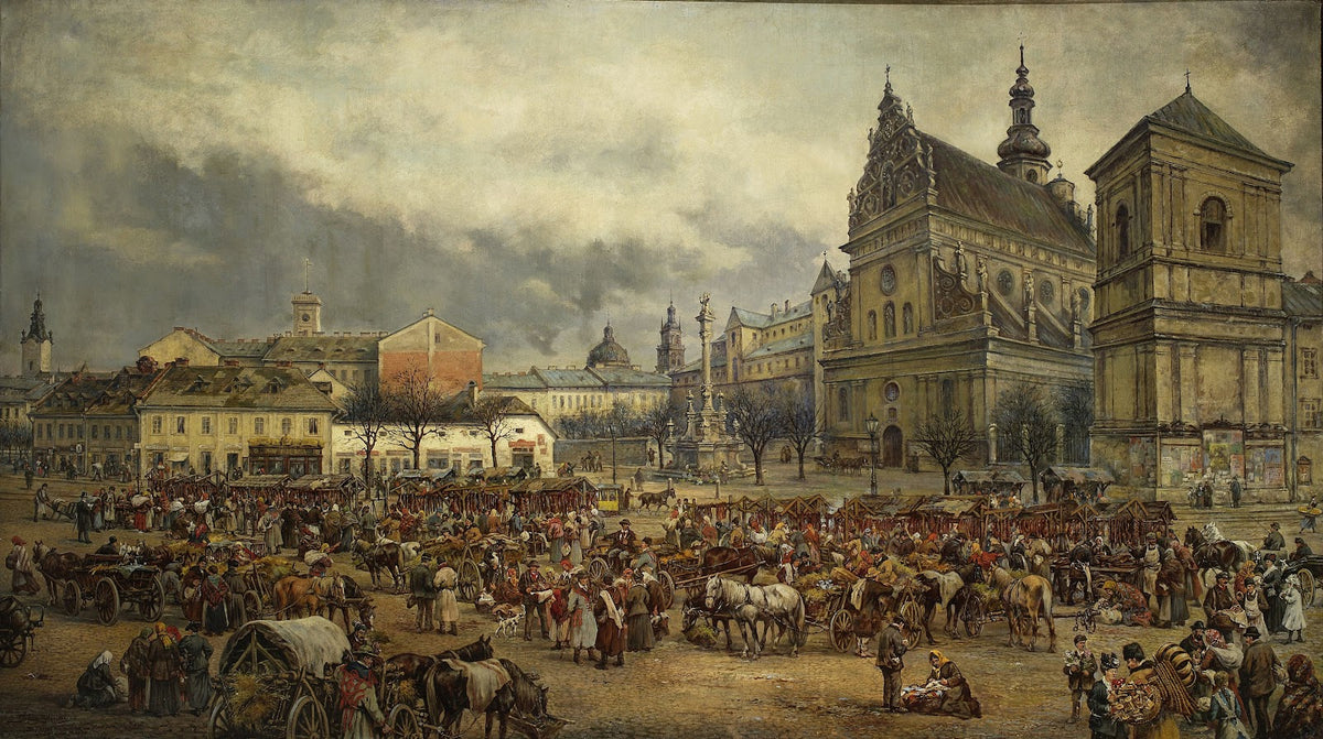 Fair before Easter at the Bernardine square in Lviv in 1895 1895