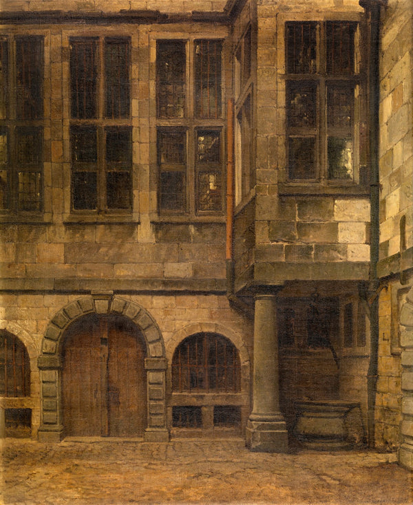Old Courtyard of Antwerp Town Hall 1873