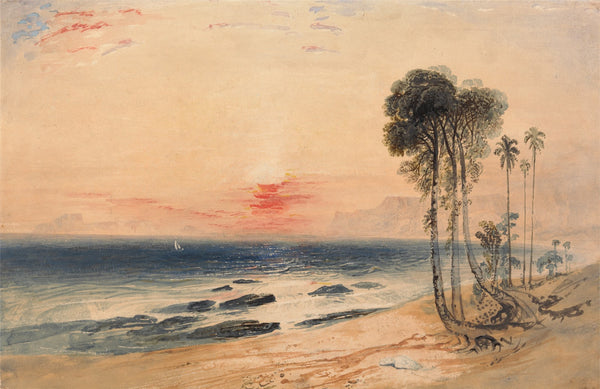 A Tropical Coast Sunset between 1840 and 1850