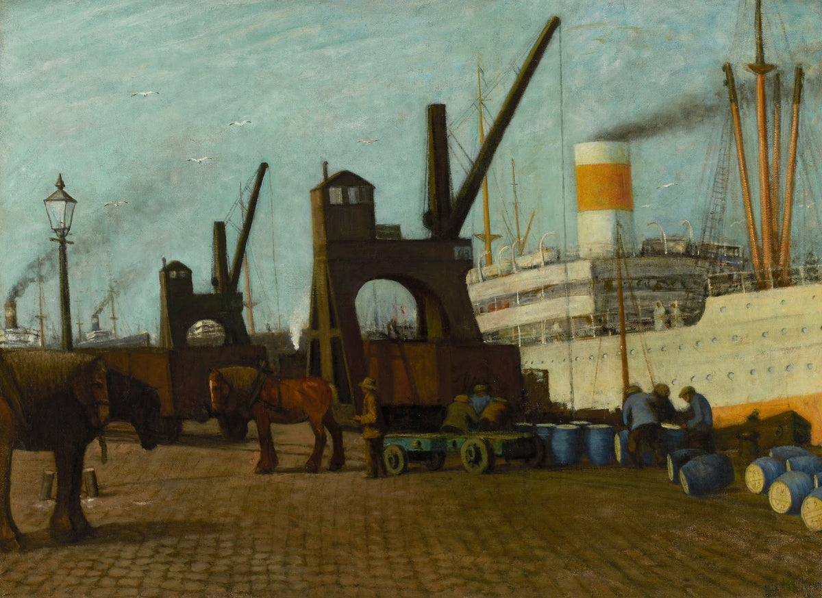 Activiteit aan de kade in Antwerpen 1928