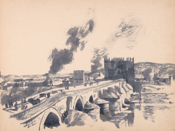 Roman bridge across the Quadalquivir Cordoba Spain 1949