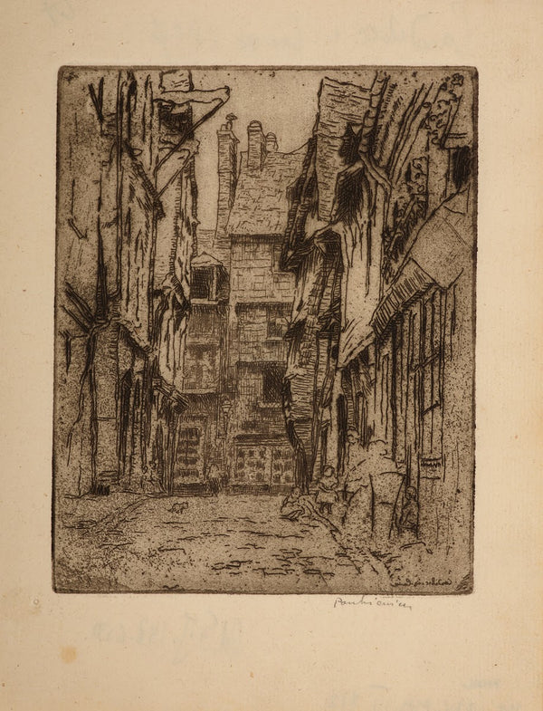 Caudebec en Caux  Street with old houses 1907