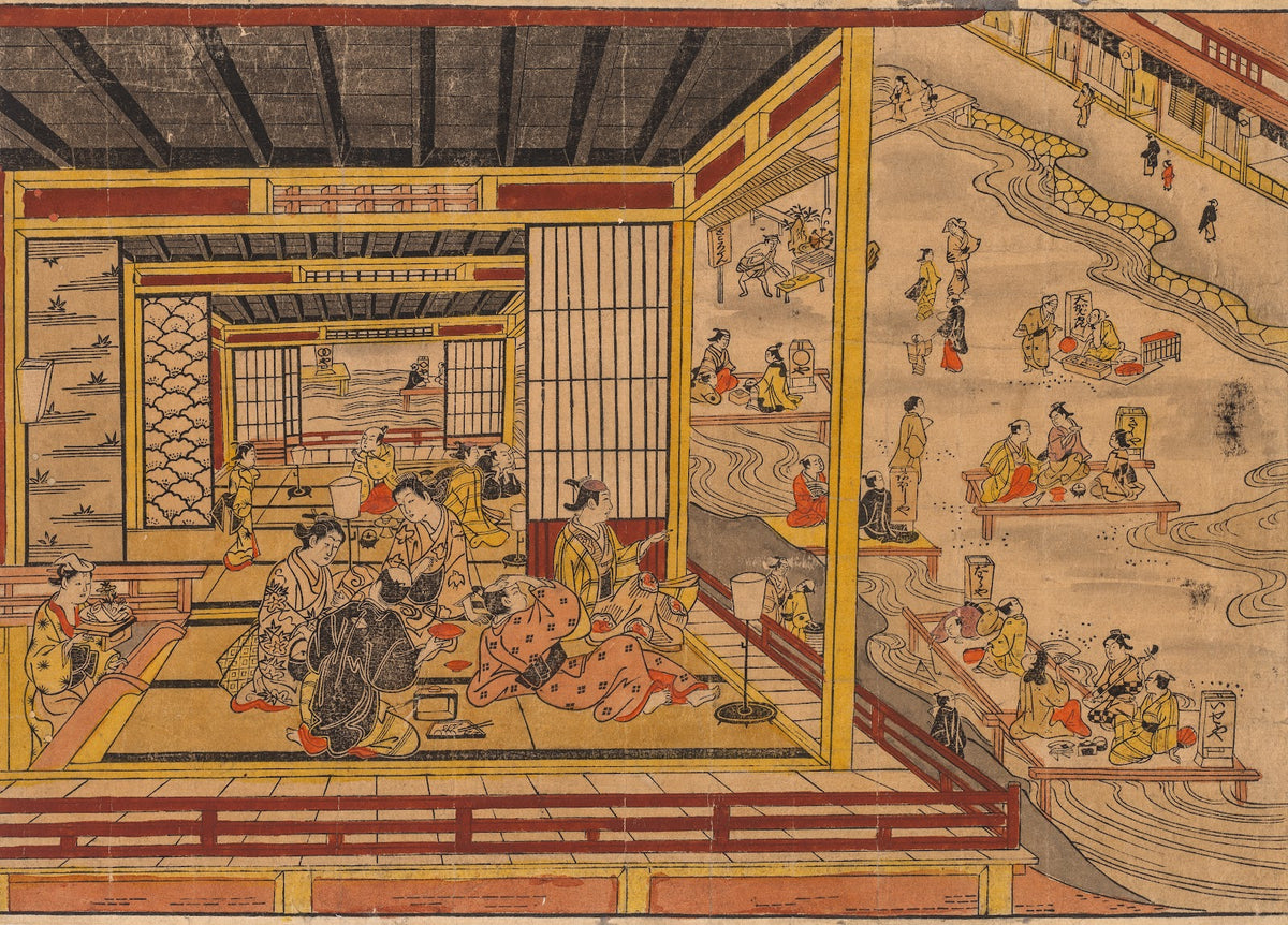 Tea House Beside the Kamo River in Kyoto 1740s