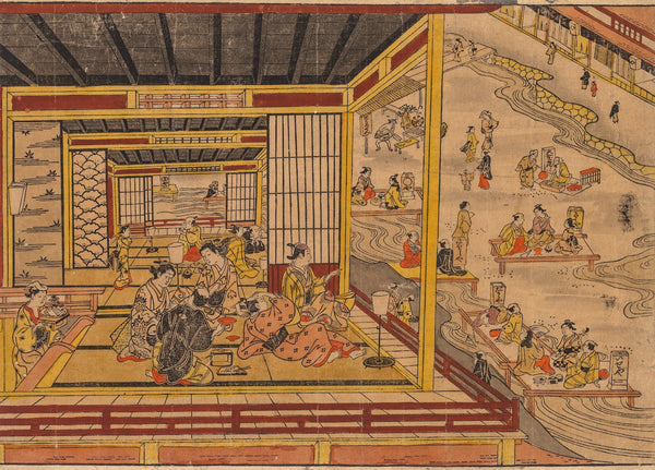 Tea House Beside the Kamo River in Kyoto 1740s
