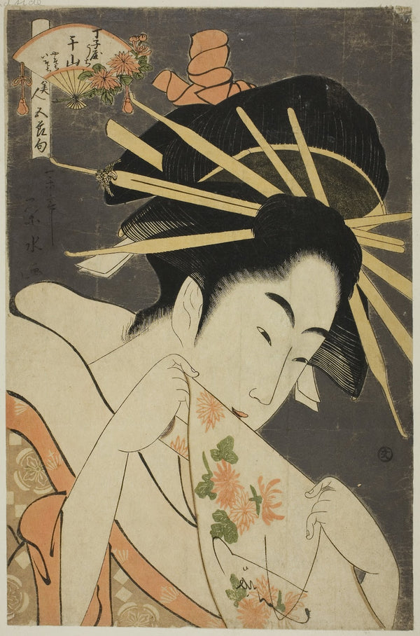 The Courtesan Senzan of the Chojiya from the series Beauties of the Five Festiva