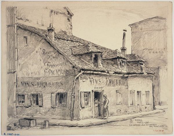 La rue Harvey et la rue du Château des Rentiers 1926