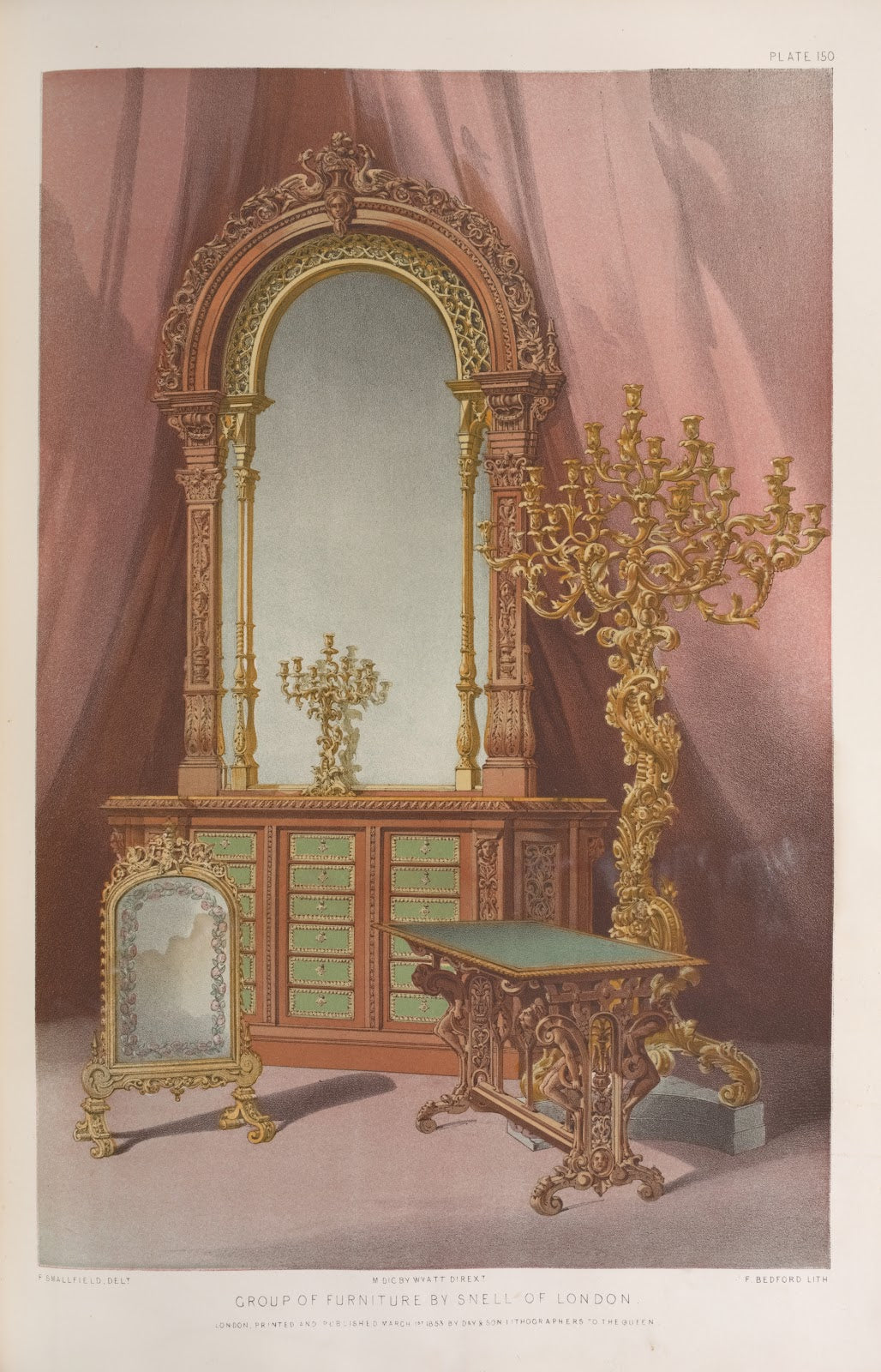 Group of furniture by Snell of London 1851   1853