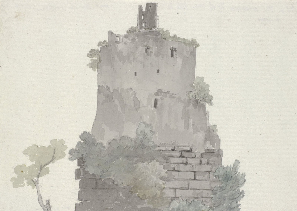 Exterieur van het graf van Ciceron tussen Itri en Gaeta 1778