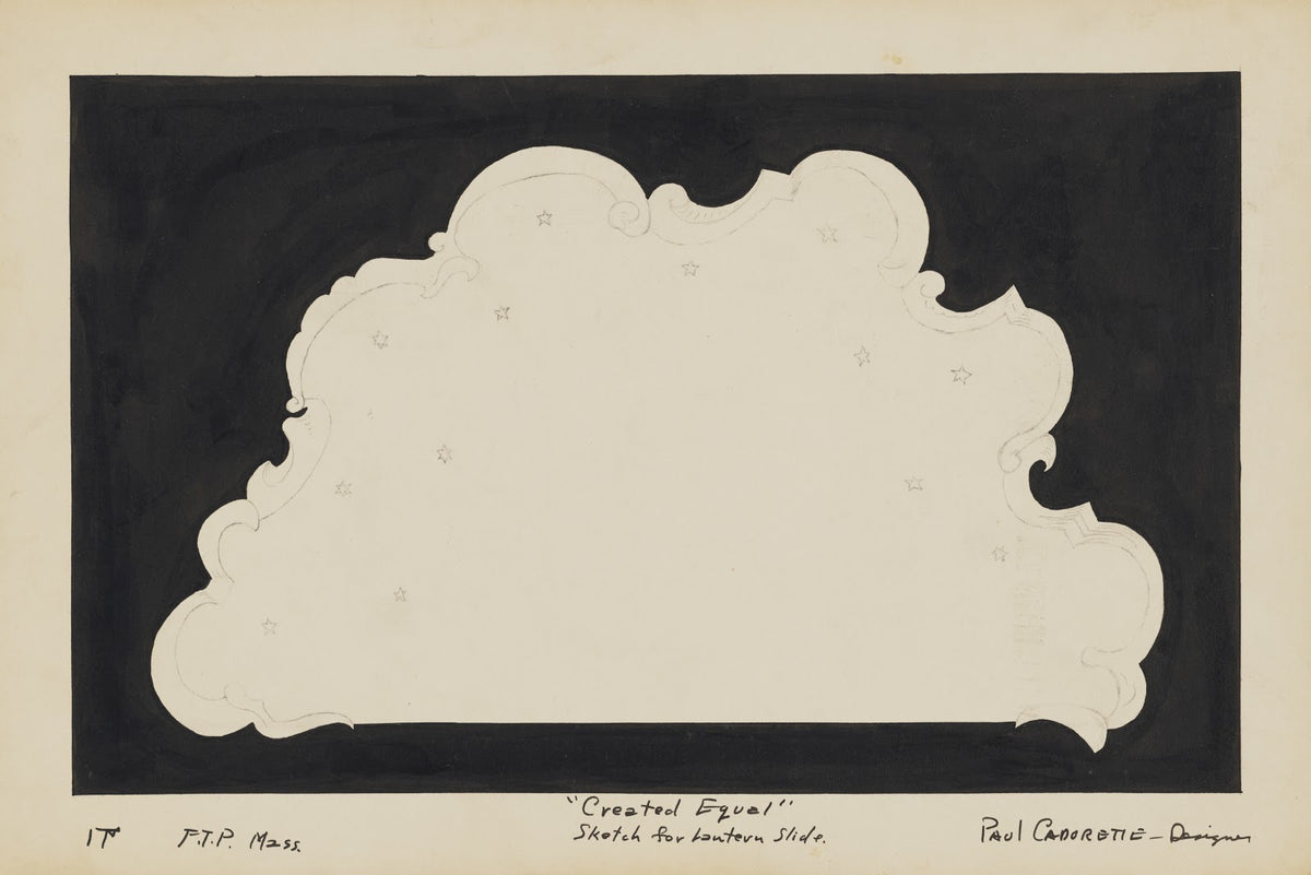 Created Equal Sketch no 9 Sketch for Lantern Slide Framed Sky 1934 1943