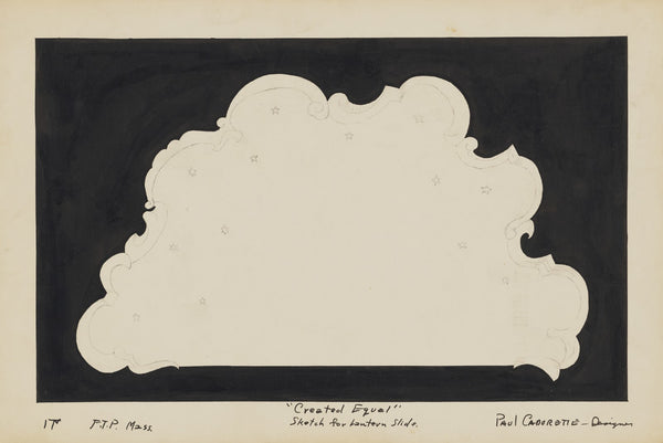 Created Equal Sketch no 9 Sketch for Lantern Slide Framed Sky 1934 1943