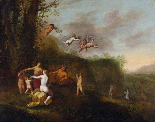 Bacchus and Nymphs in a Landscape Probably 1640s
