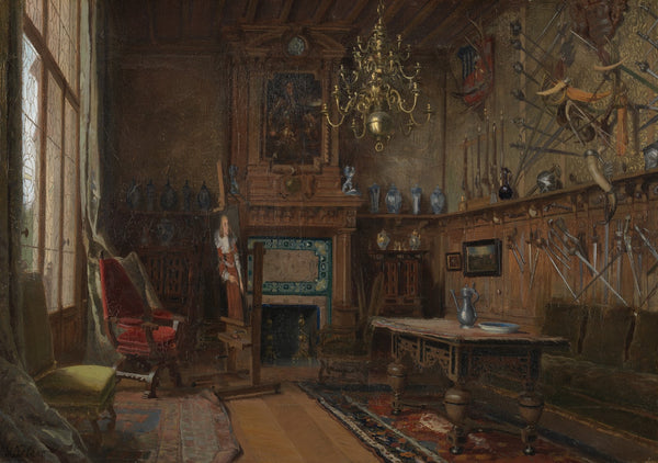 Het atelier in de villa van het echtpaar Willet Holthuysen te Le Vésinet 1875  1