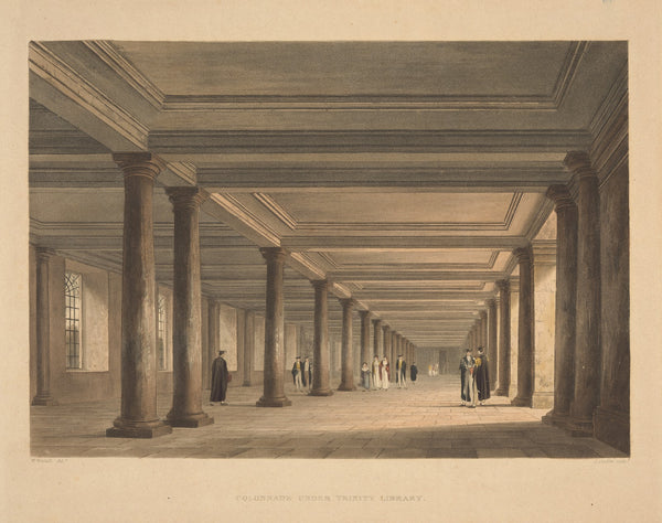 Colonnade under Trinity Library 1815