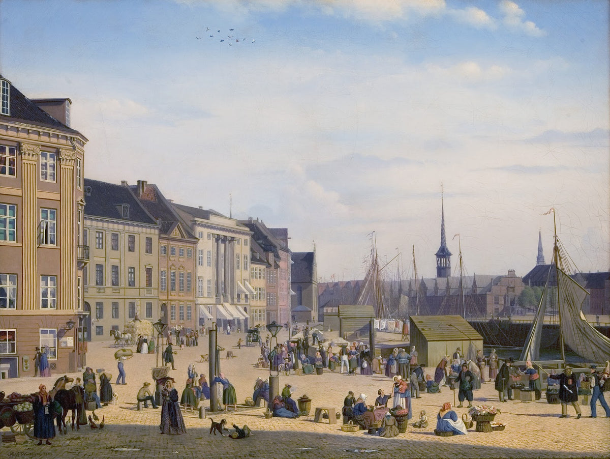 Højbro Plads a Market Place in Copenhagen 1844