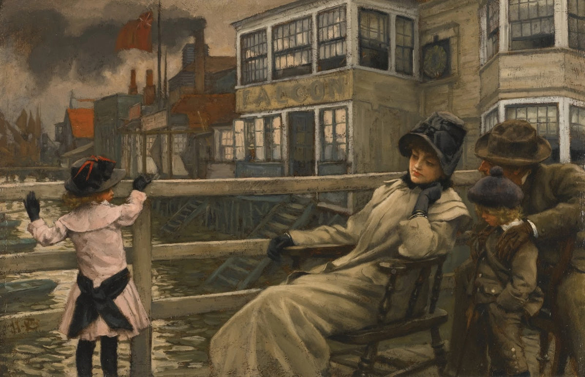 Waiting for the ferry circa 1876