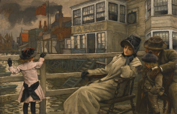 Waiting for the ferry circa 1876