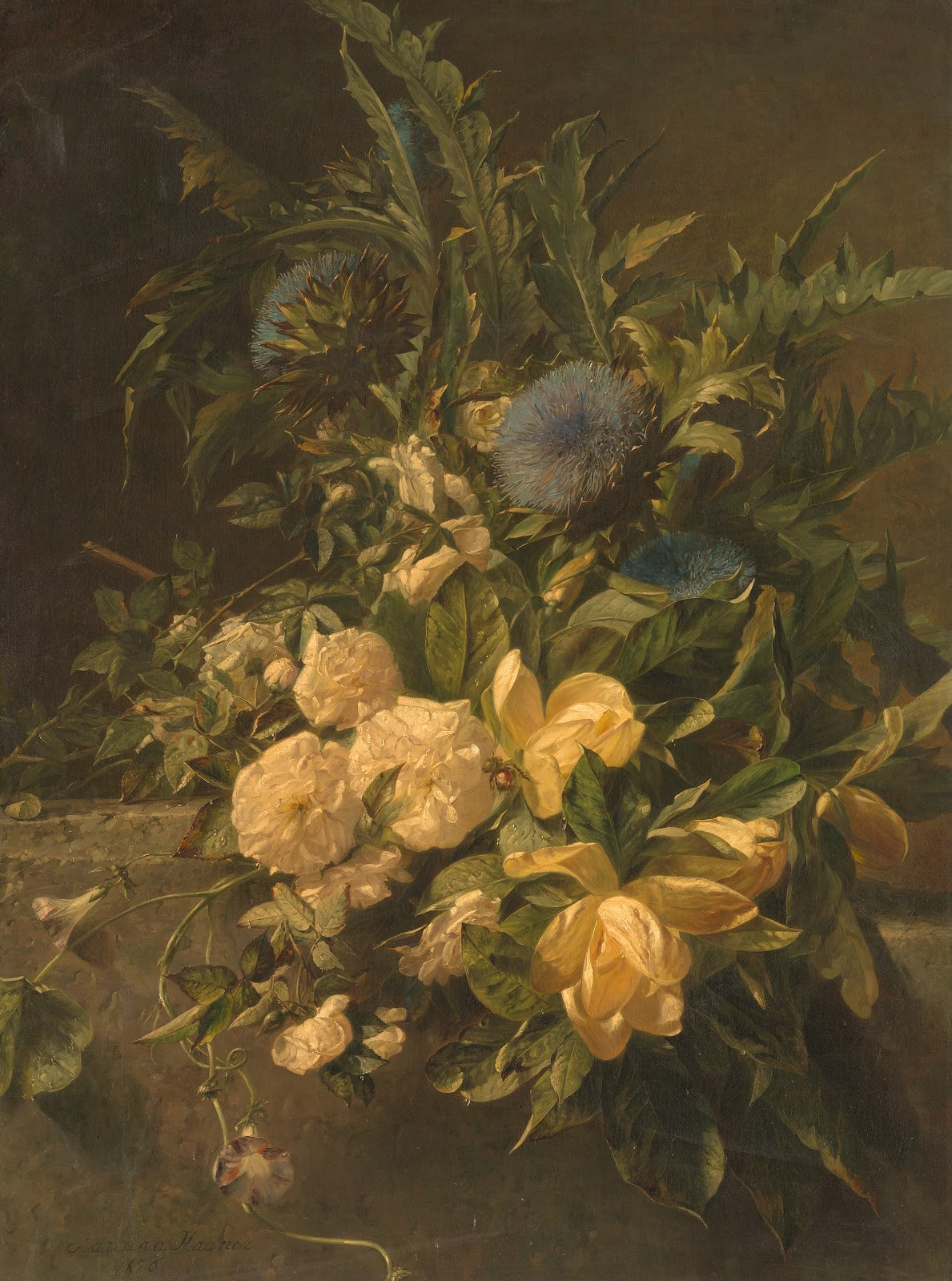 Artisjokken rozen en magnolias 1876