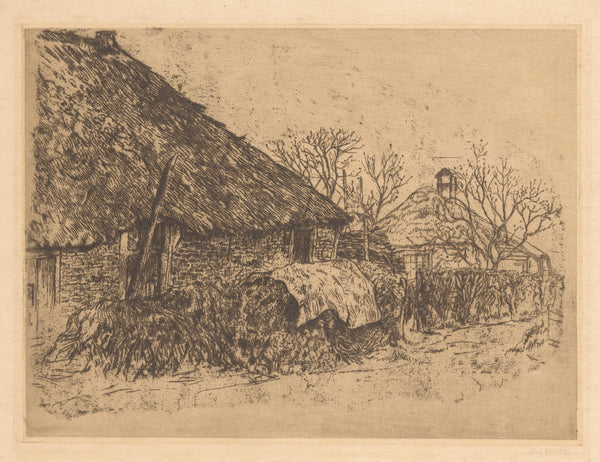 Farm with hedge 20th century