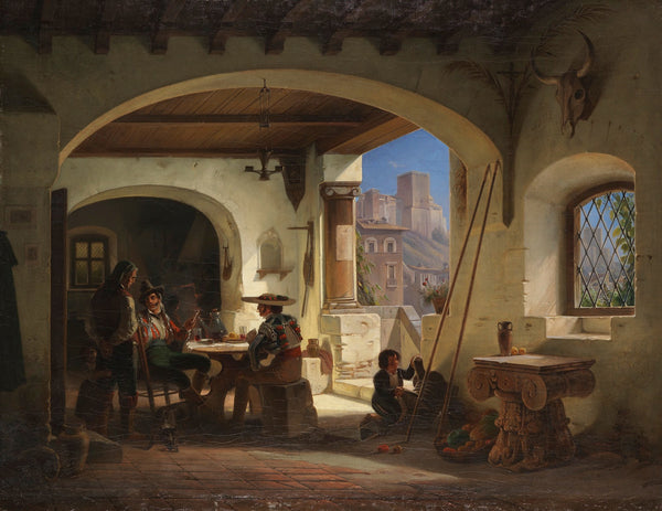 Picadores in einer spanischen Taverne am Fuße der Alhambra 1842