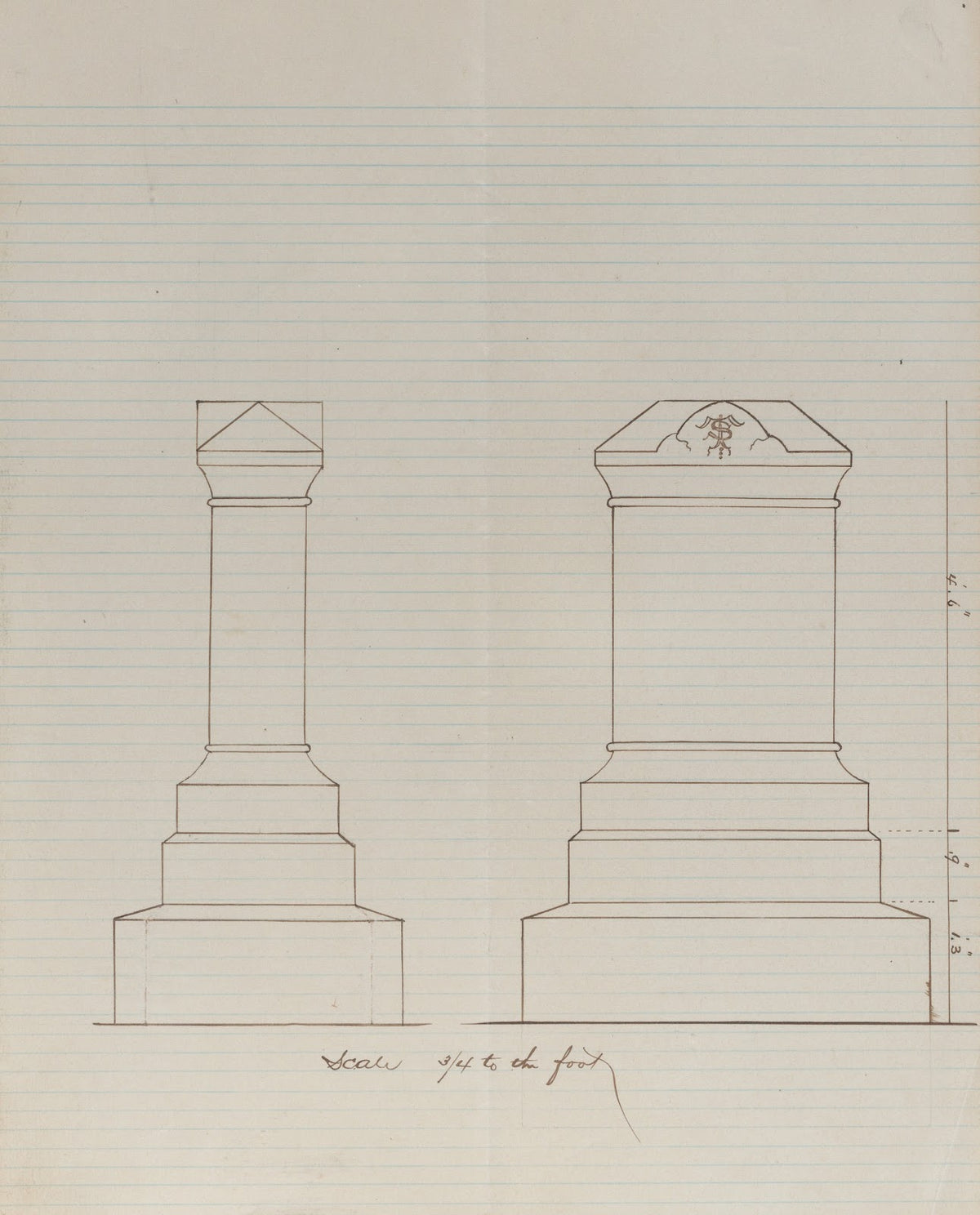 Grave Monument Design Two elevations 184080