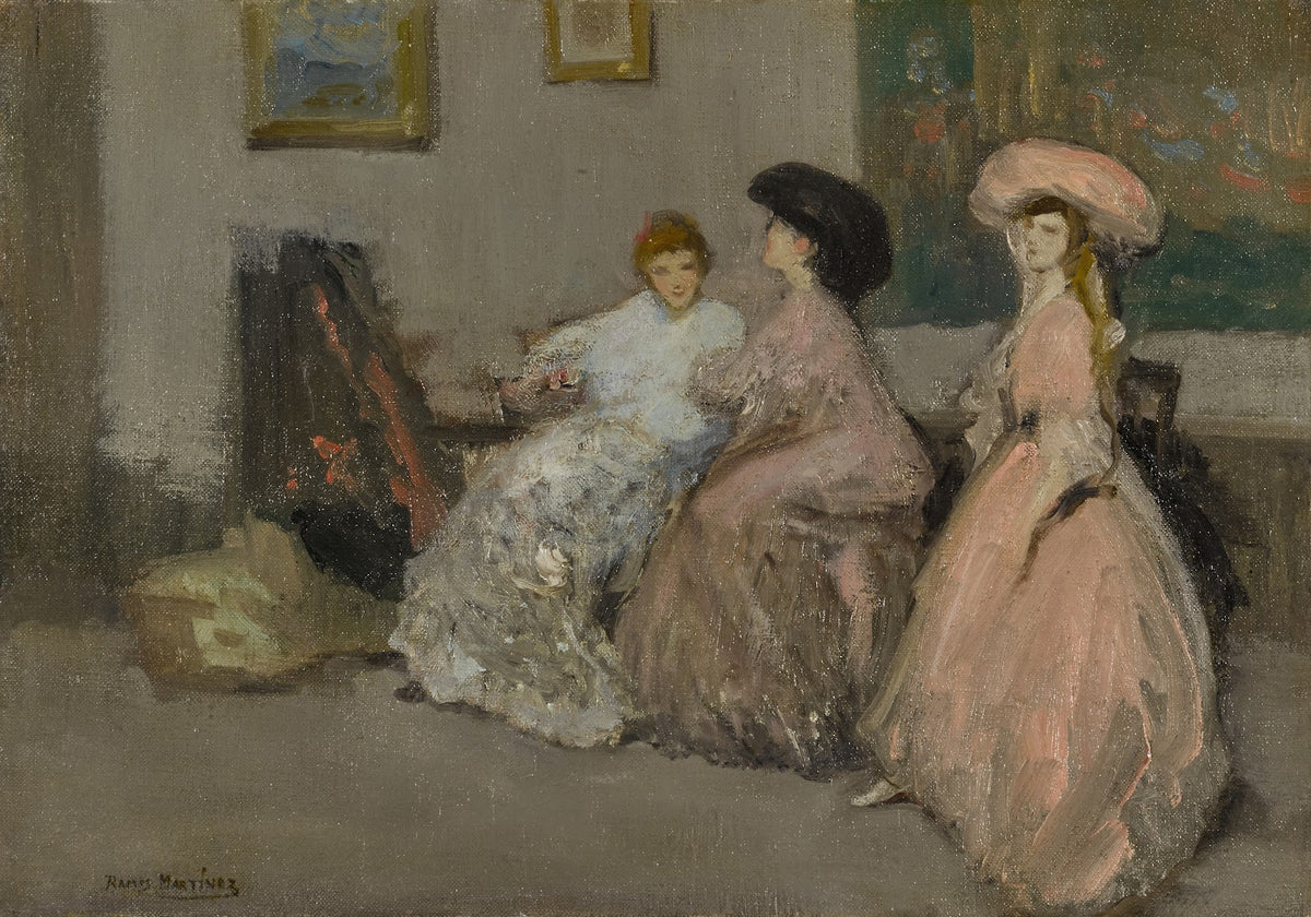 Trois élégantes dans latelier de lartiste circa 1907